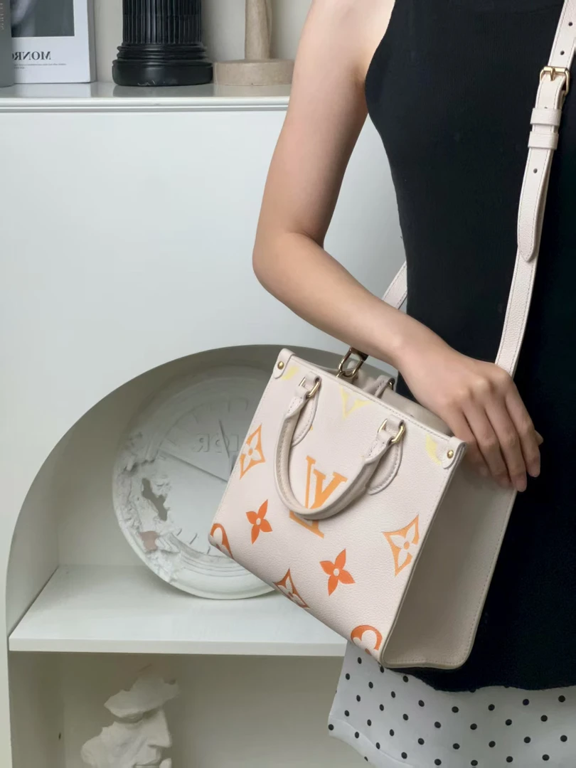 99新 LouisVuitton/路易威登 lv onthego pm渐变橙包/严选