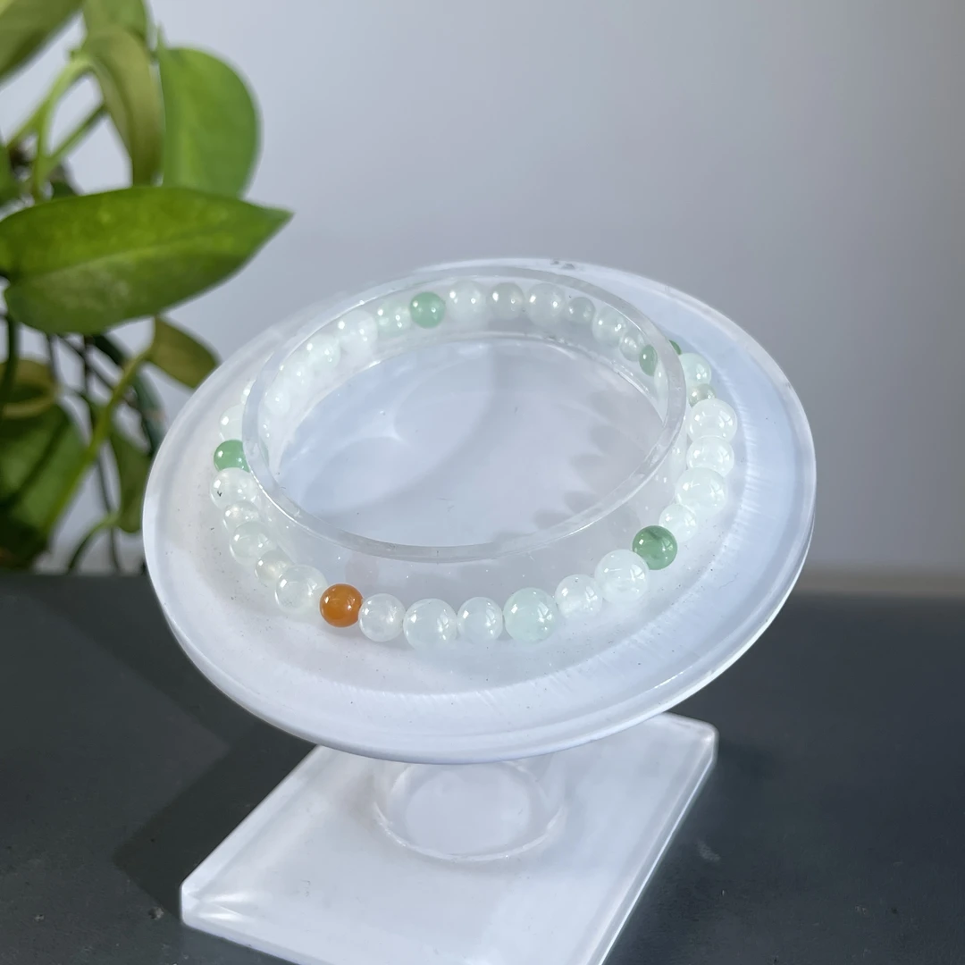 JYB30-016  天然缅甸A货翡翠  翡翠手串