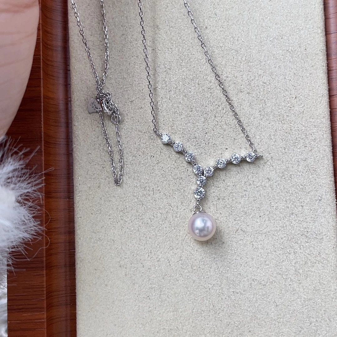 银S925镶嵌颈饰海水珍珠