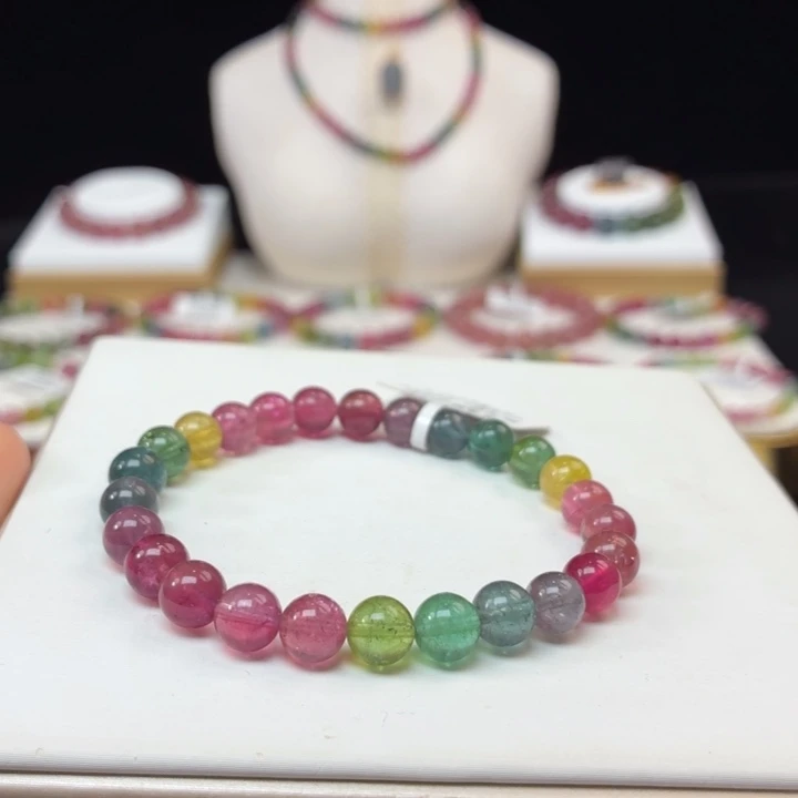 未镶嵌碧玺手链7.2mm±