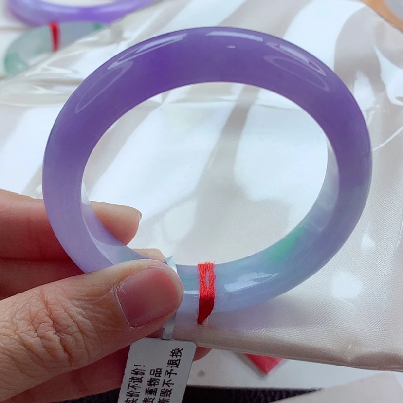 【闪购商品】翡翠手镯未镶嵌51.8妖紫毕业紫A