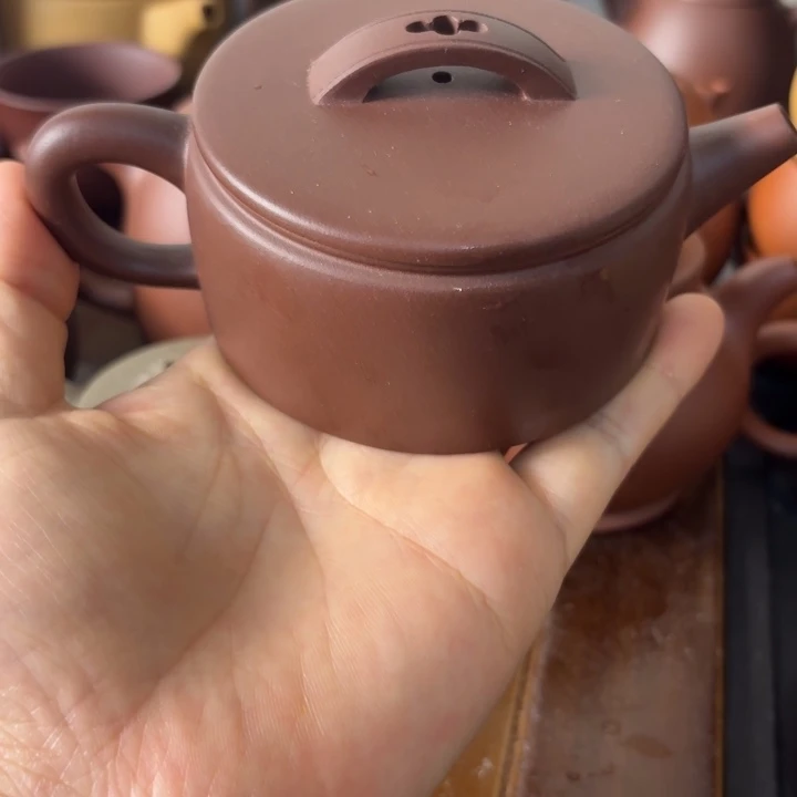 茶杯紫砂紫泥汉瓦140c c