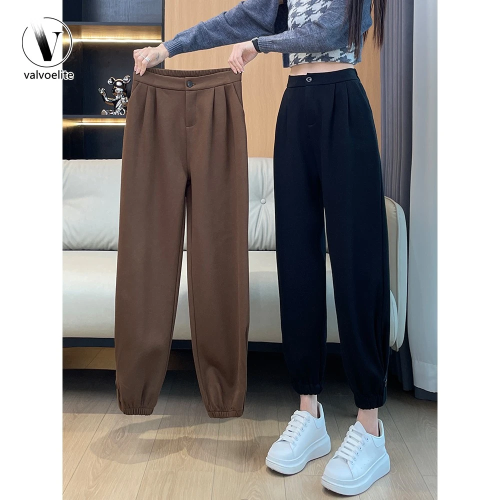 VALVOELITE小个子运动裤女爆款工装裤春秋季新款哈伦裤卫裤休闲裤