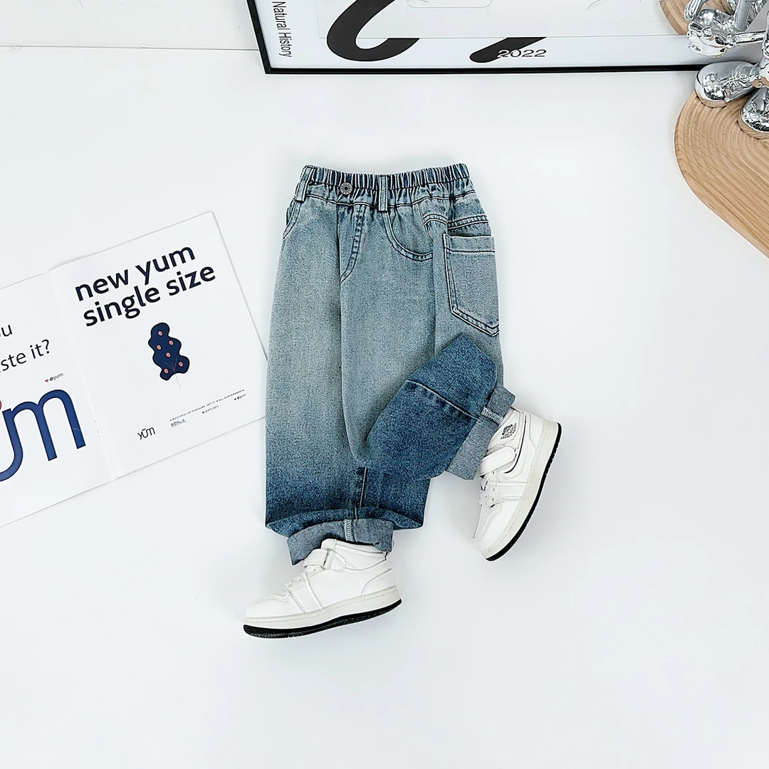 男童裤子春夏款儿童牛仔裤2025新款春装潮 ZM25008 悠悠童话童装