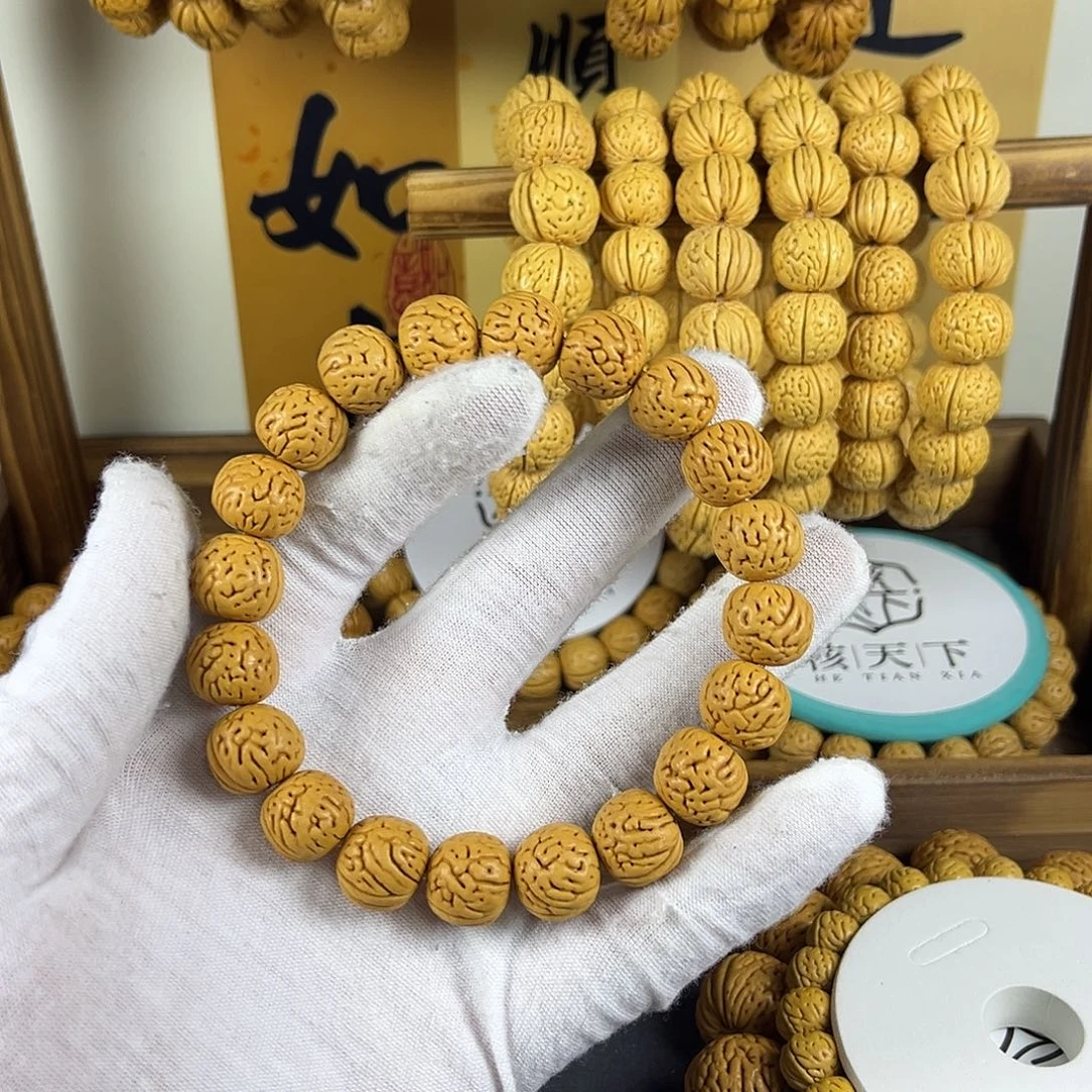 桃核手串盘锦野核肠纹精品桃核