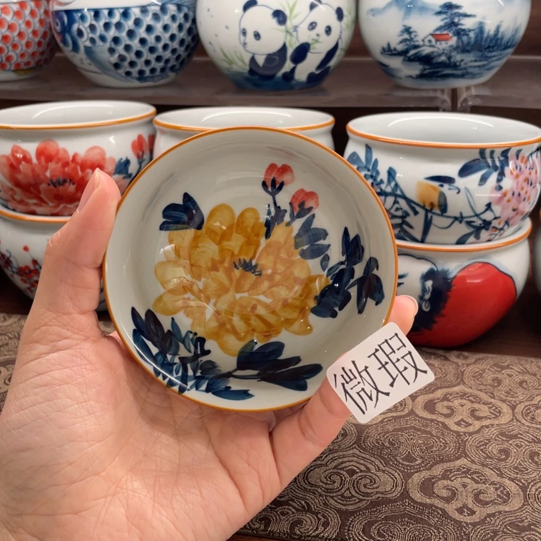 微瑕釉下彩纯手绘