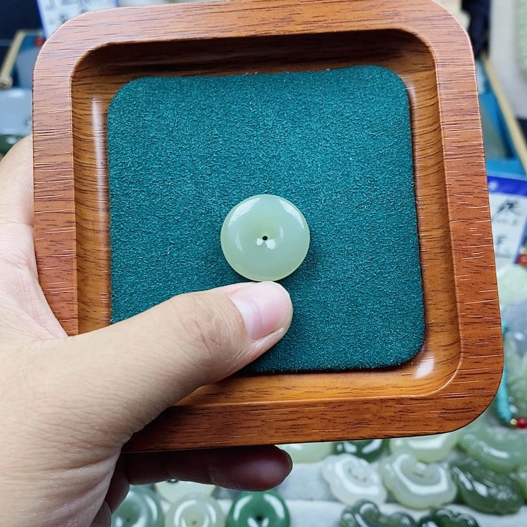 花***❀和田玉未镶嵌颈饰平安扣0602