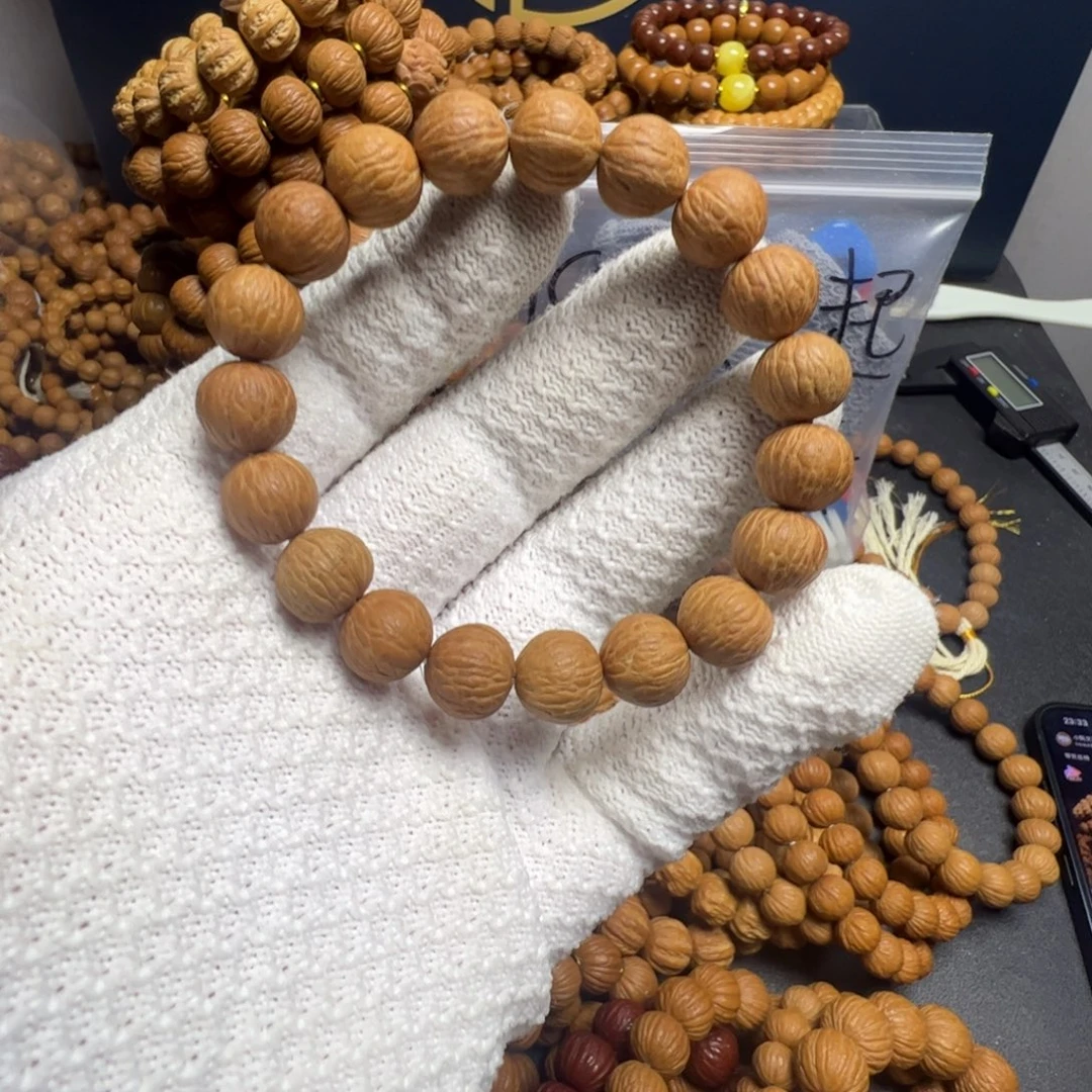 手串猴头核桃全品凤羽11 尺寸带钢丝刷