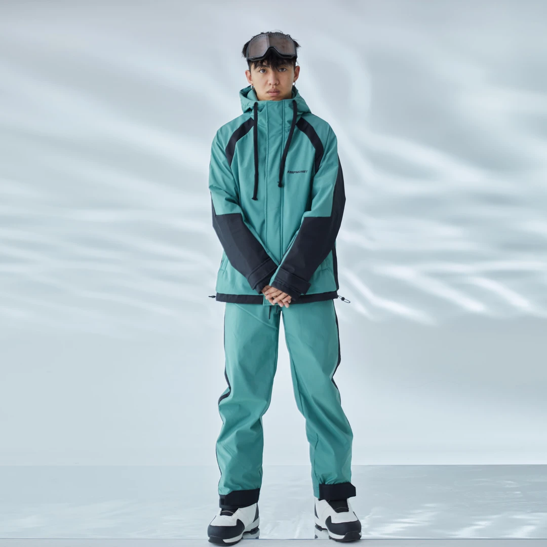 KeepMoney小绿人滑雪服经典男女单板防水防风加厚保暖滑雪服套装