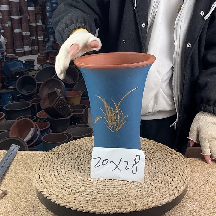 红陶紫砂花盆紫砂