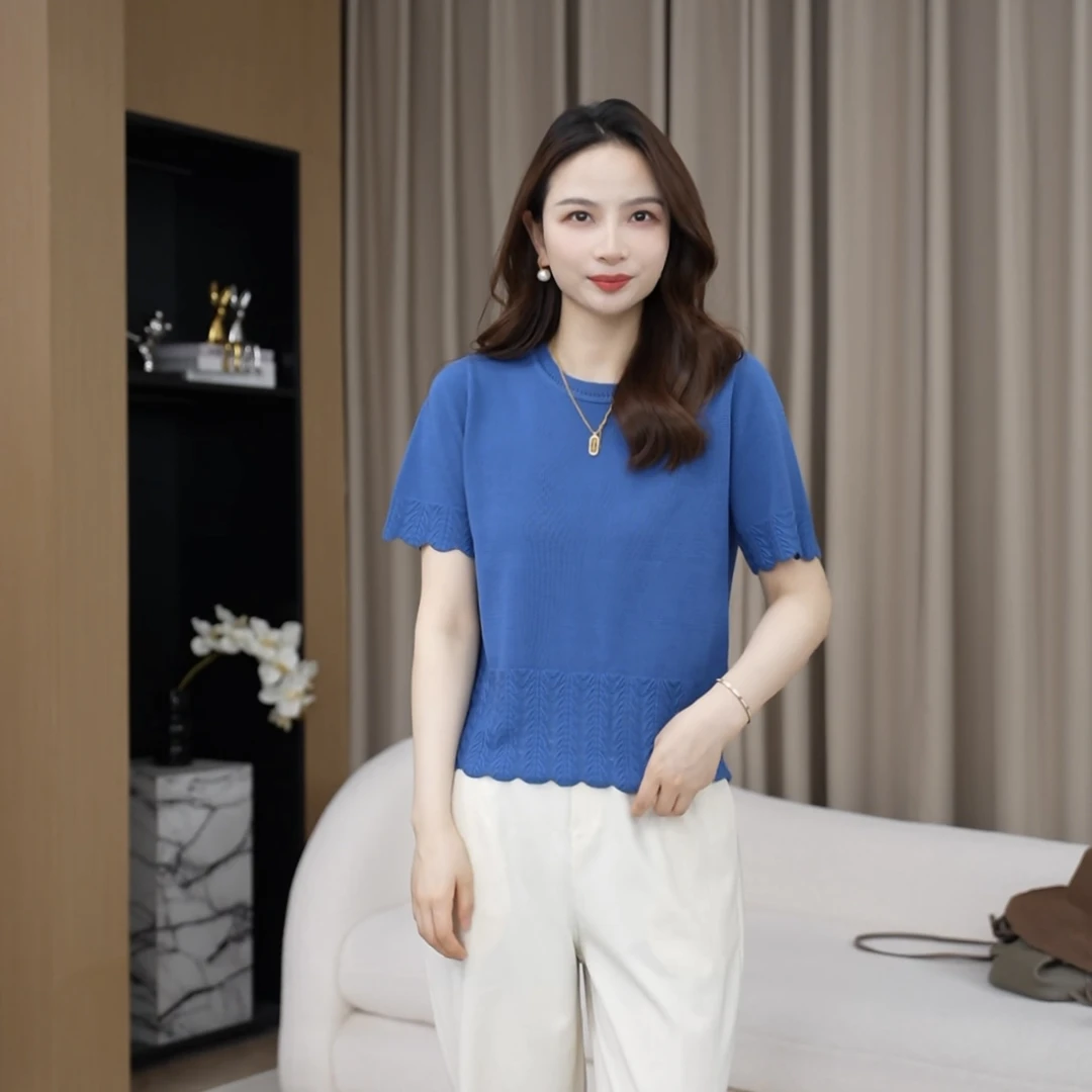 【浪漫主义】精致钩花镂空气质针织上衣