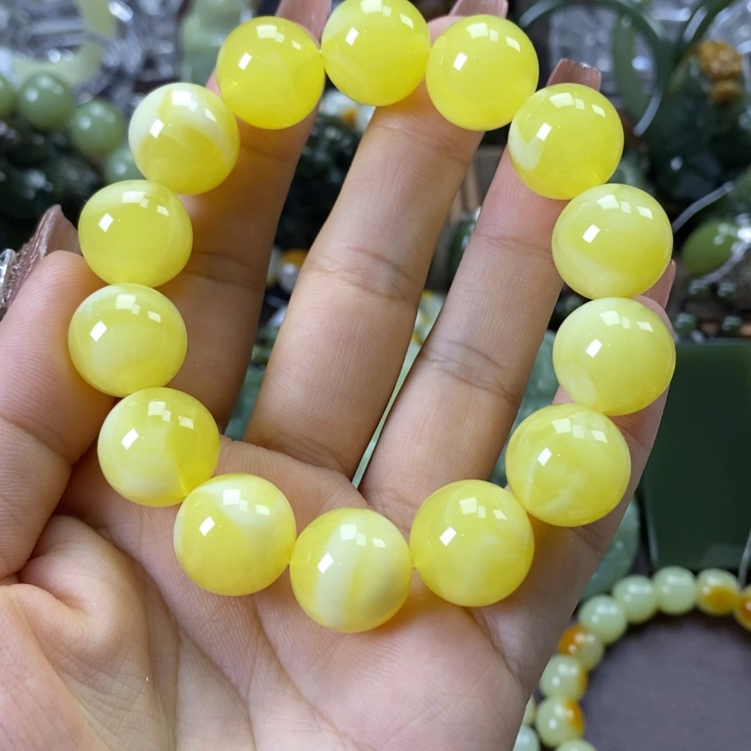 未镶嵌蜜蜡手链手串卡15