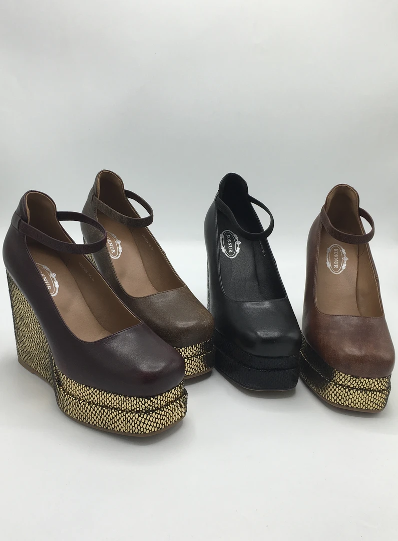 单鞋春季高跟浅口方头超高跟纯色粗跟修面皮漆皮玛丽珍鞋平跟