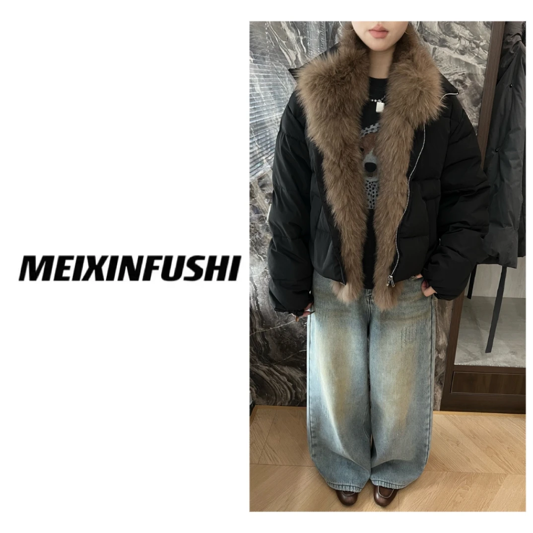 【Mei Xin】狐狸毛领设计羽绒外套/7220/D