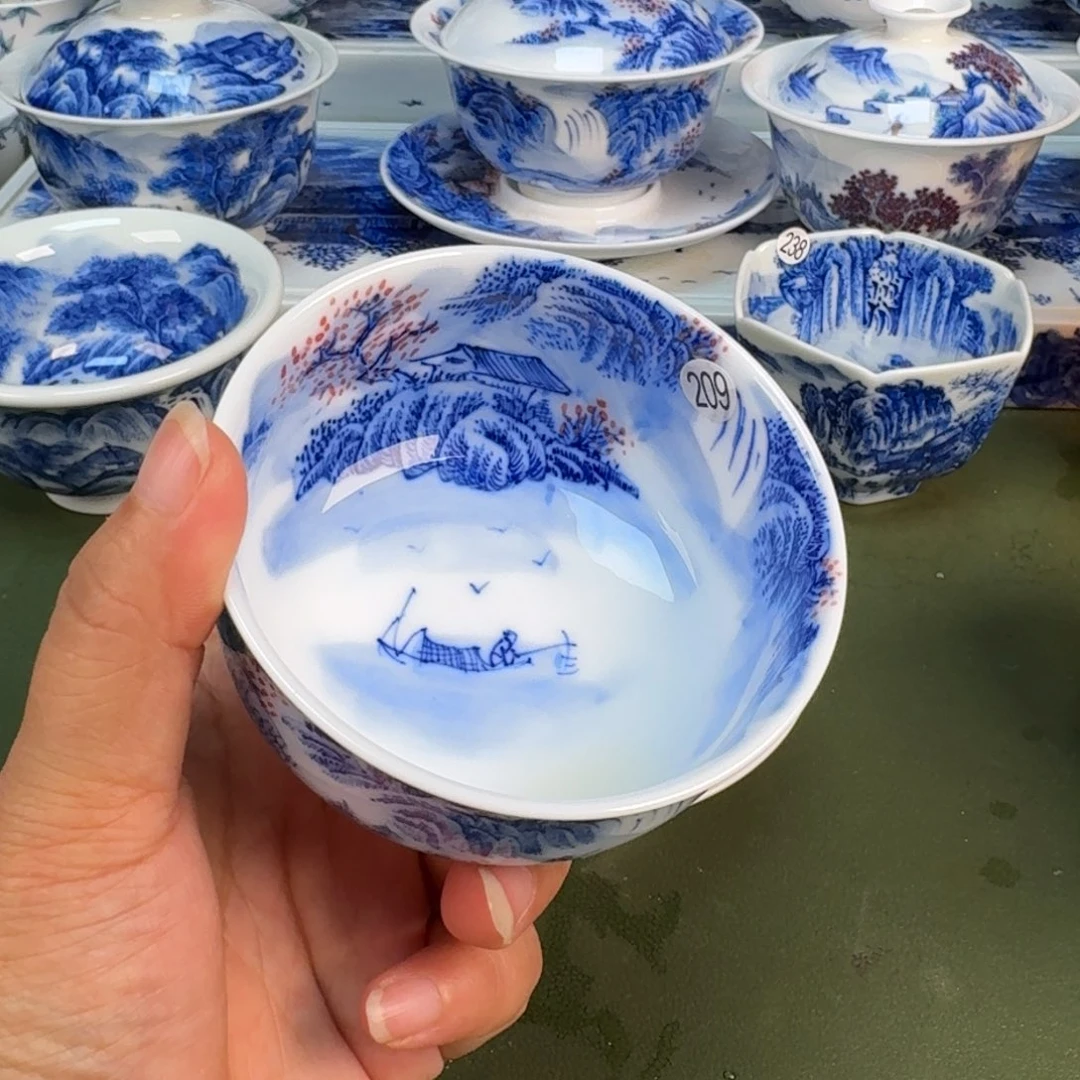 景德镇纯手绘茶具圆圆209