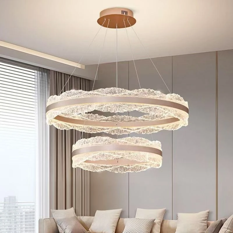 客厅灯餐厅吊灯2025新款轻奢简约圆形房间北欧创意主卧室家用灯具