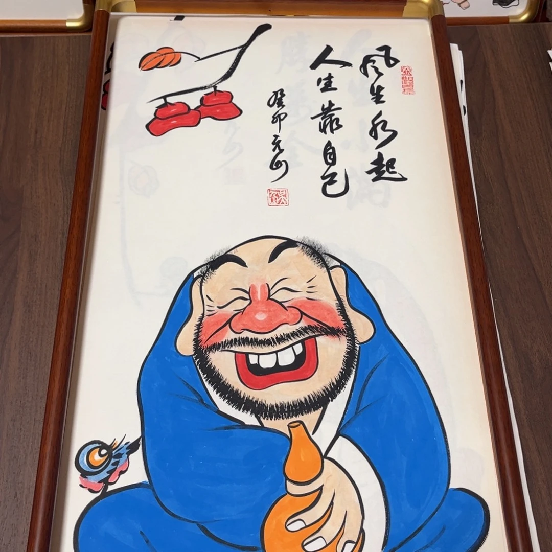 国画纯手绘禅意画作品