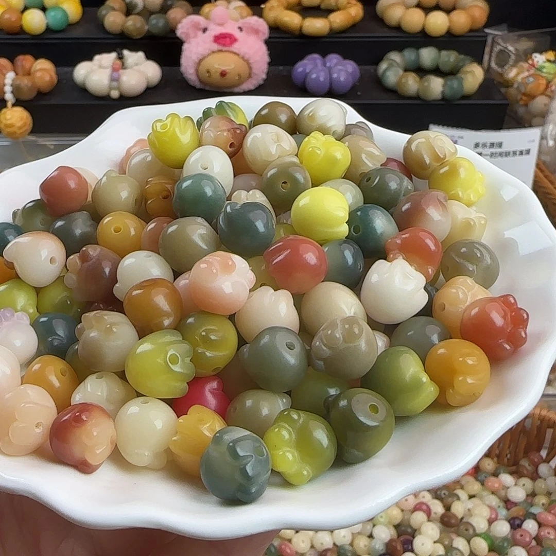 菩提根/象牙果手串微瑕卡11/12玛卡猫爪100颗