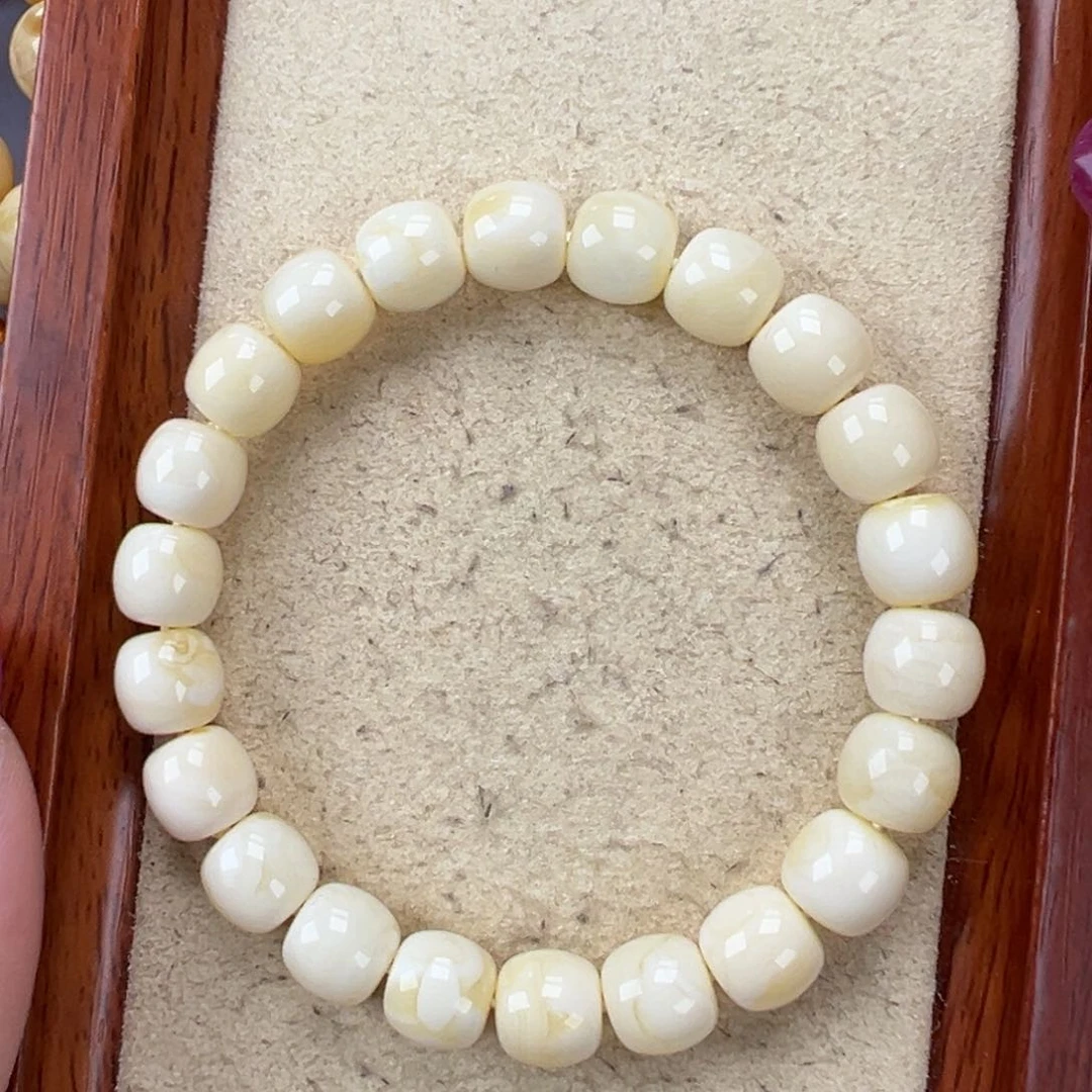 琥珀手链未镶嵌11.4瓷白