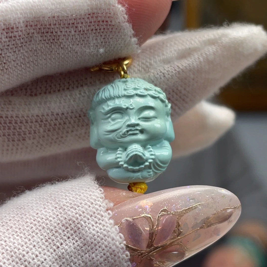 绿松石未镶嵌挂件