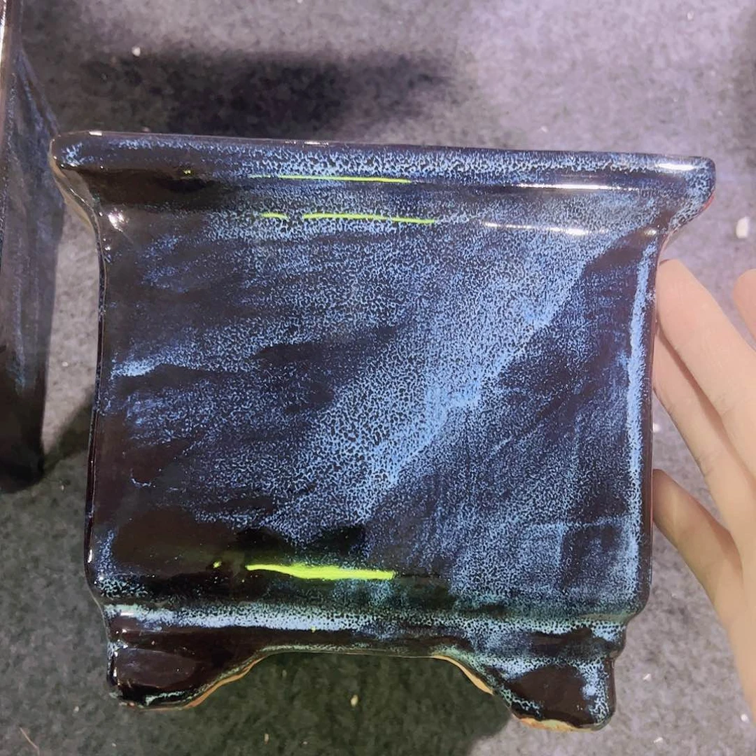 红陶正宗岭南石湾盆放漏