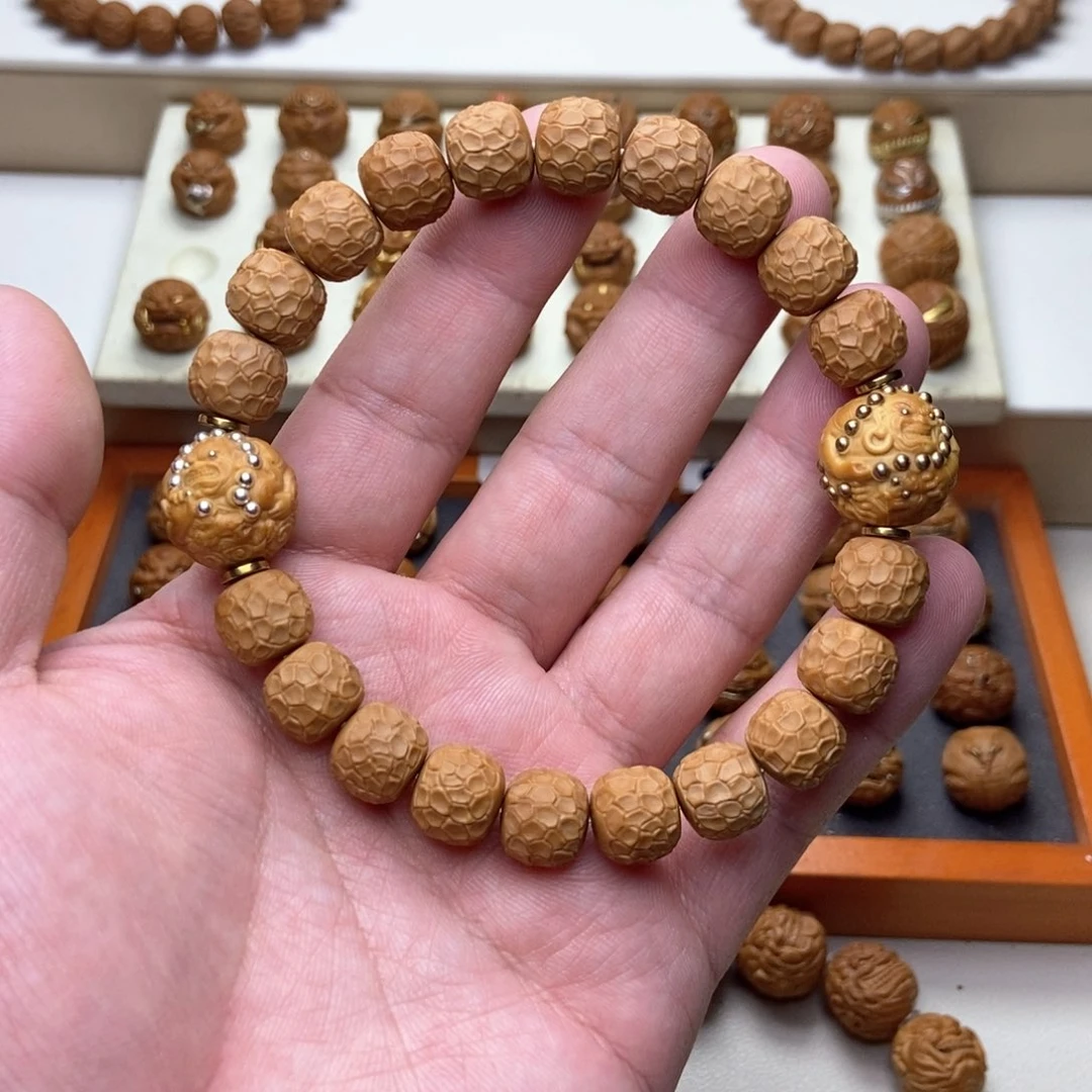 手串文玩核桃猴头核桃全品蛟龙手串➕降龙伏虎各1颗