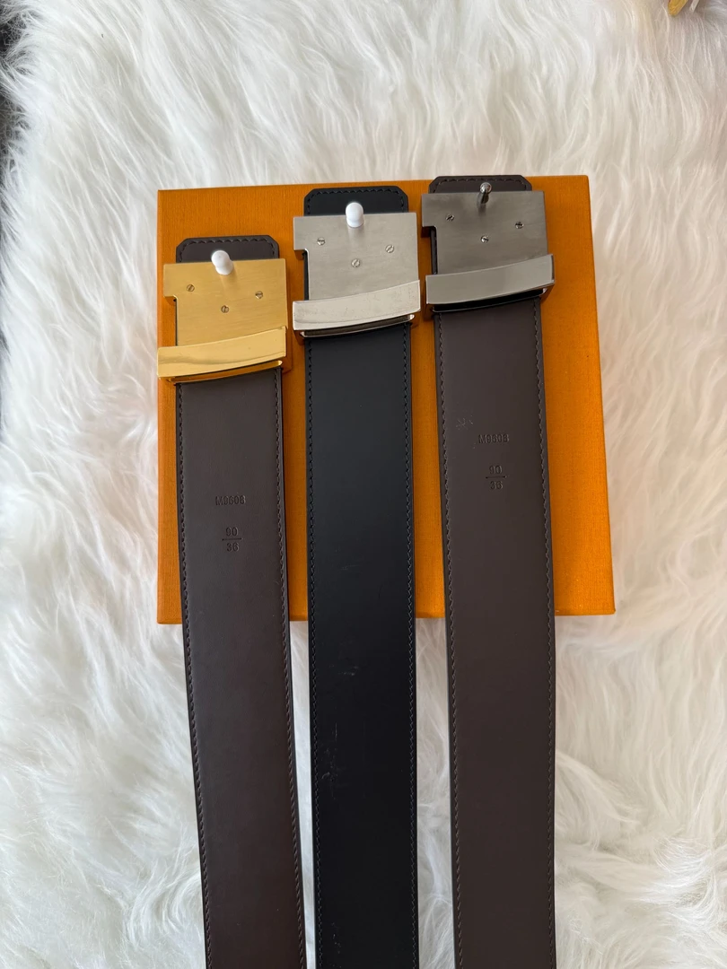 LL-家经典老花黑花 男士高档腰带全套外贸原单全套礼盒 NFC秒识别