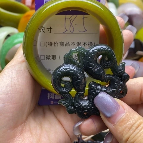 未镶嵌蛇纹石玉手镯