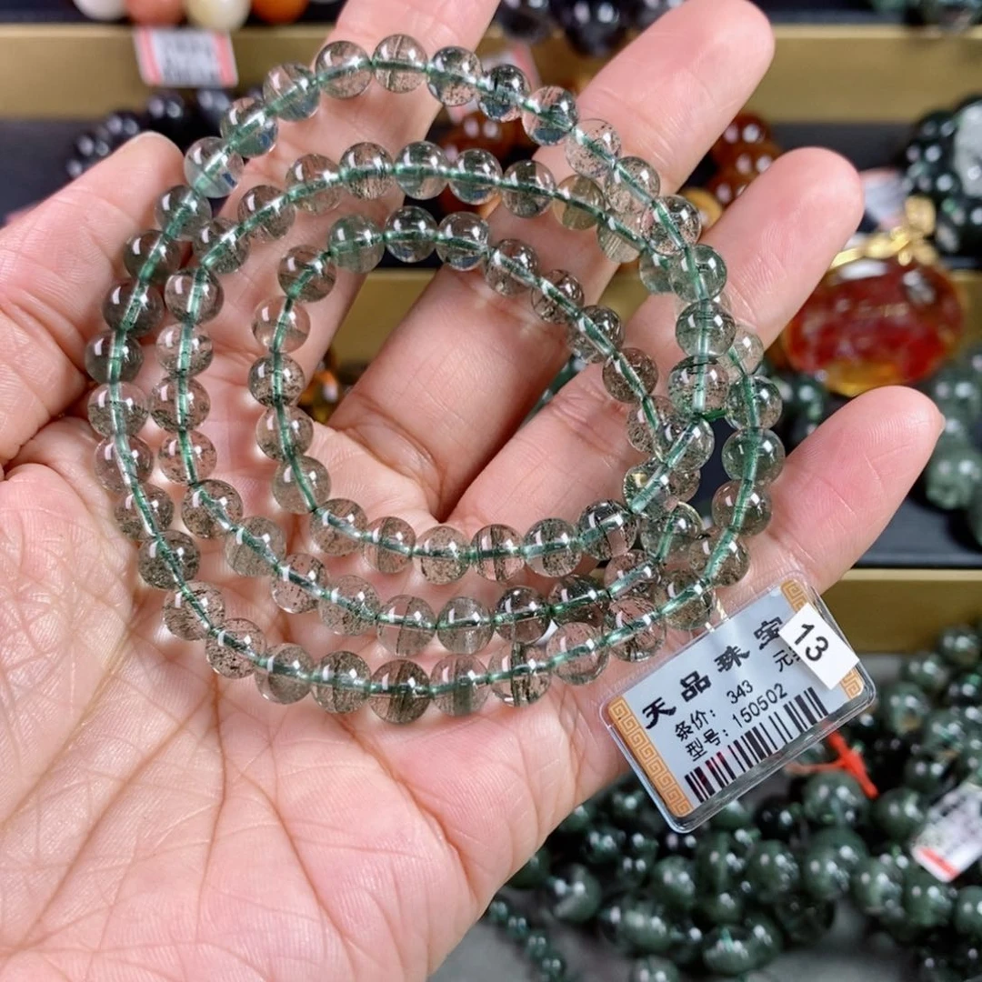 水晶手链未镶嵌哆**梦绿幽灵手链150502