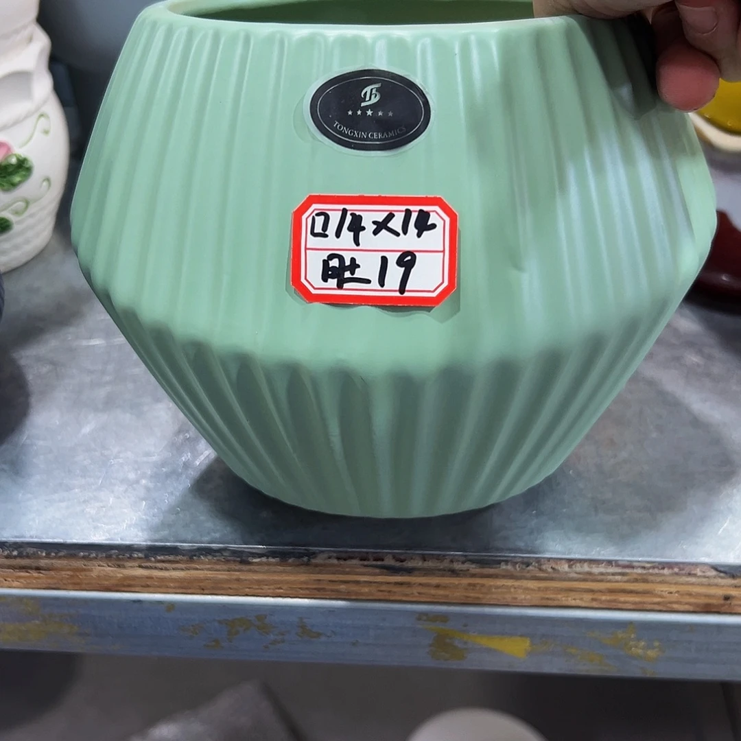 外贸尾单陶瓷花盆凑10米包邮