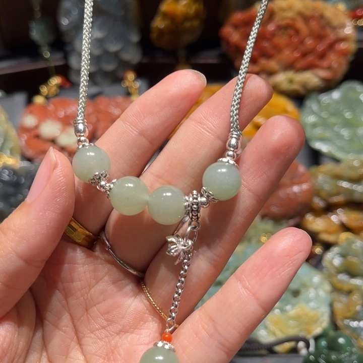 岫玉未镶嵌毛衣链