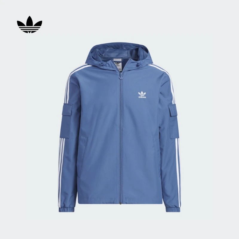 阿迪达斯三叶草 经典运动连帽夹克外套男女春季新款adidas KB1946