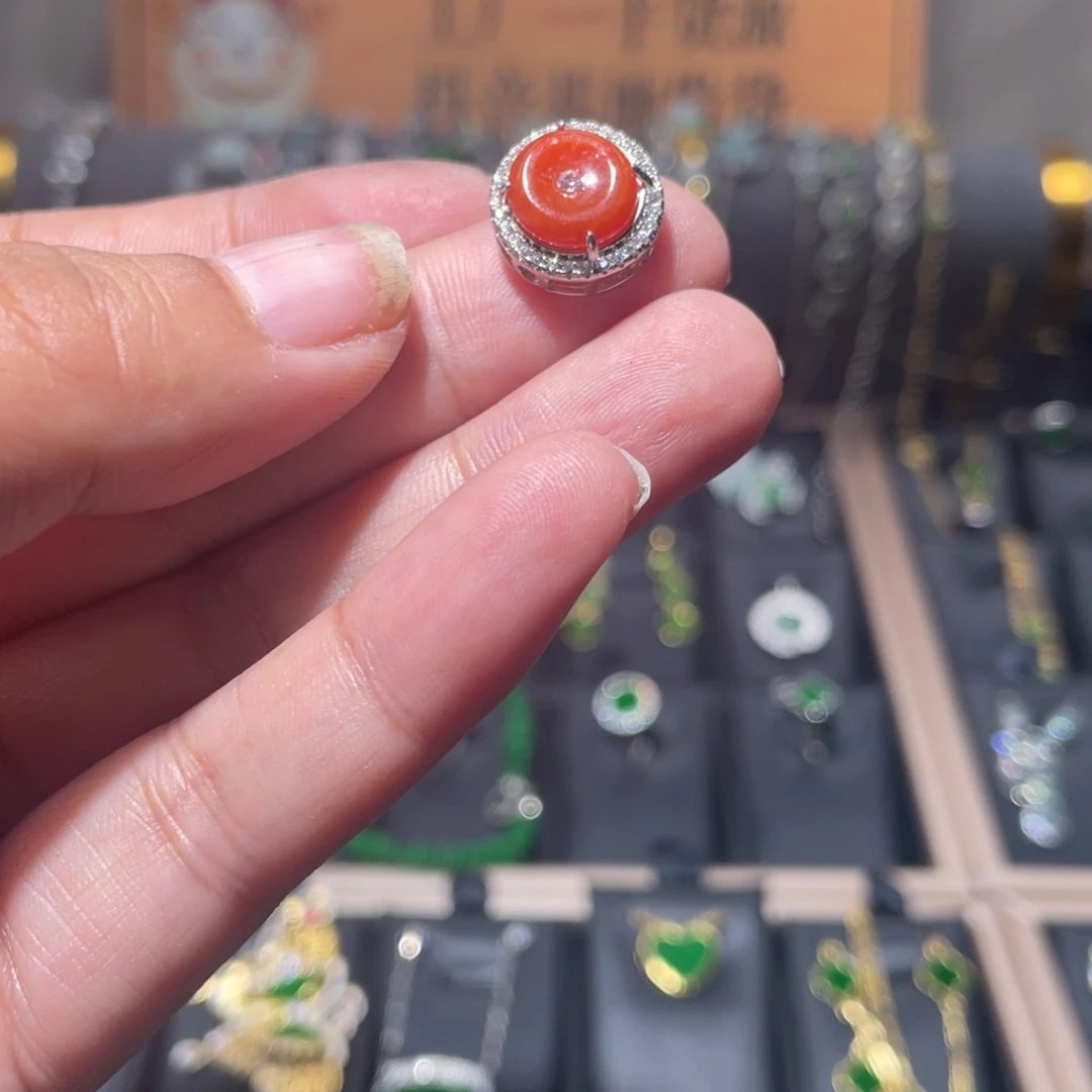 翡翠银S925镶嵌颈饰