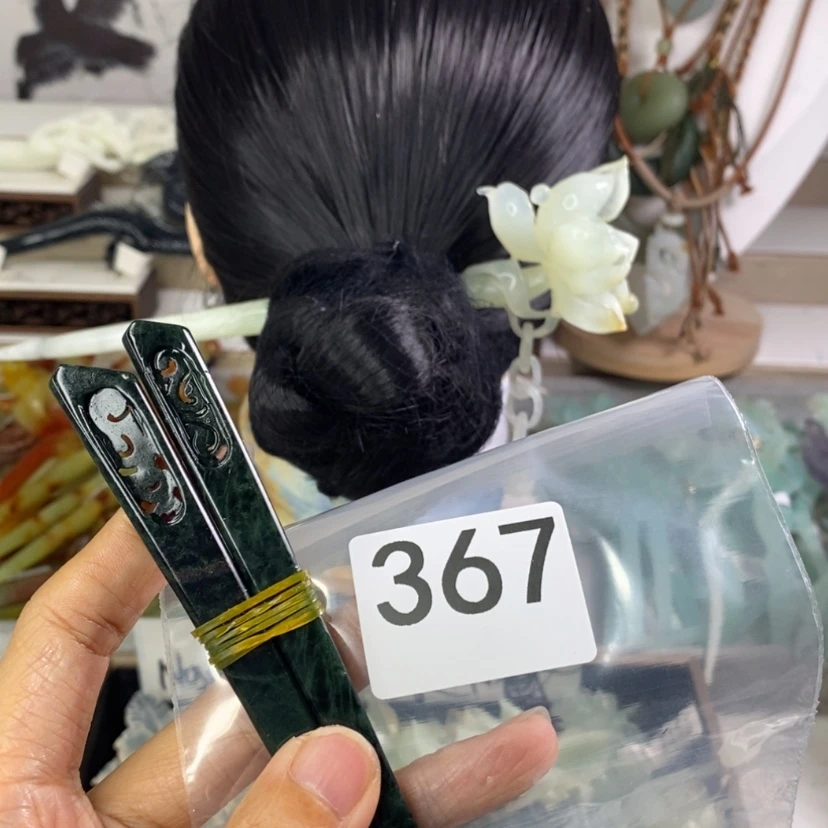 【闪购商品】岫玉发饰未镶嵌巫*北