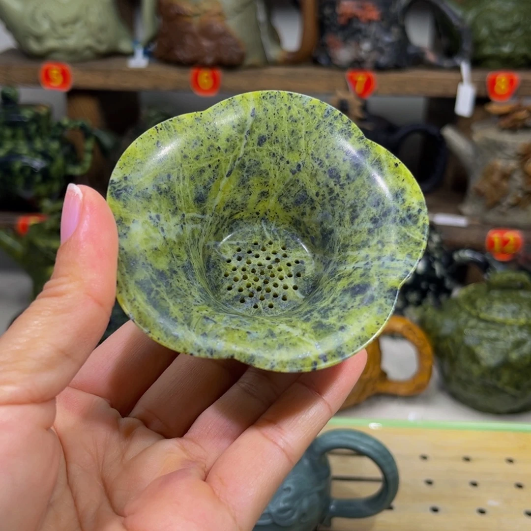 石材藏玉药王石茶漏