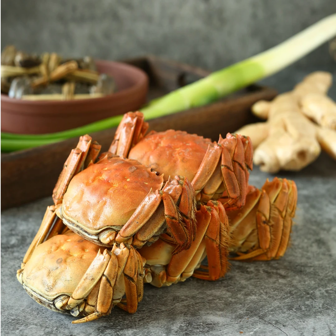 【活蟹】盘锦河蟹 1.7-2两公母各一斤 到手2斤