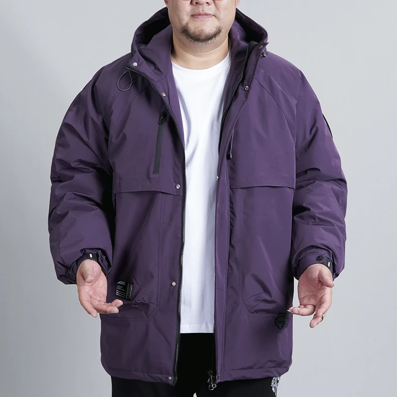 LIUGEJIA/六个加大码男装户外连帽加绒外套加厚保暖棉服YLFF-2547