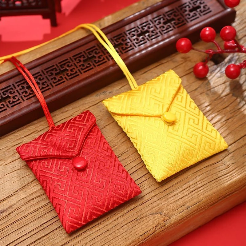 首饰袋 符袋方形平安刺绣免缝护身符福袋随身宝宝防水锦囊收纳袋