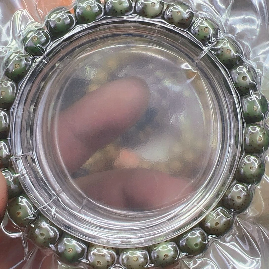 手串星月菩提56灭火糯冰石玉星月菩提单圈0.9