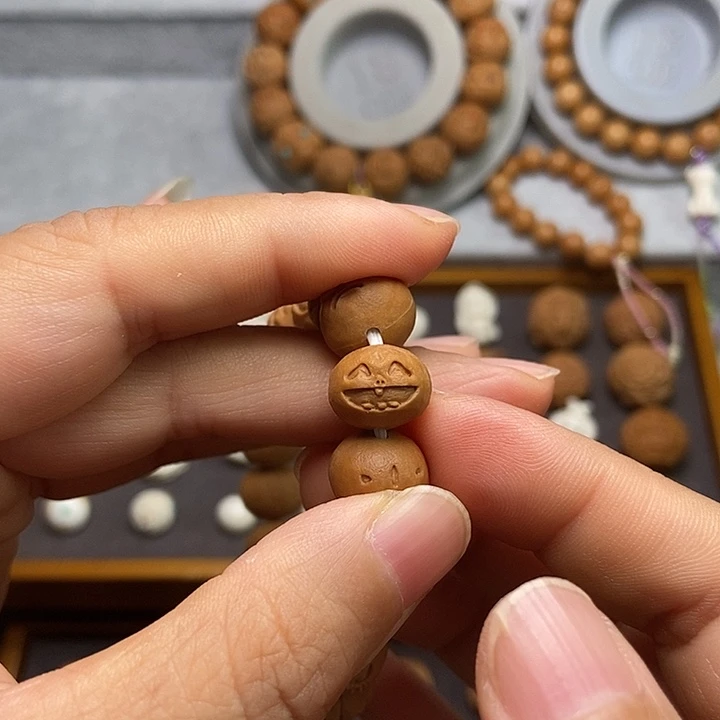 桃核吊坠鱼*定制猛犸南瓜怪 猪鼻子