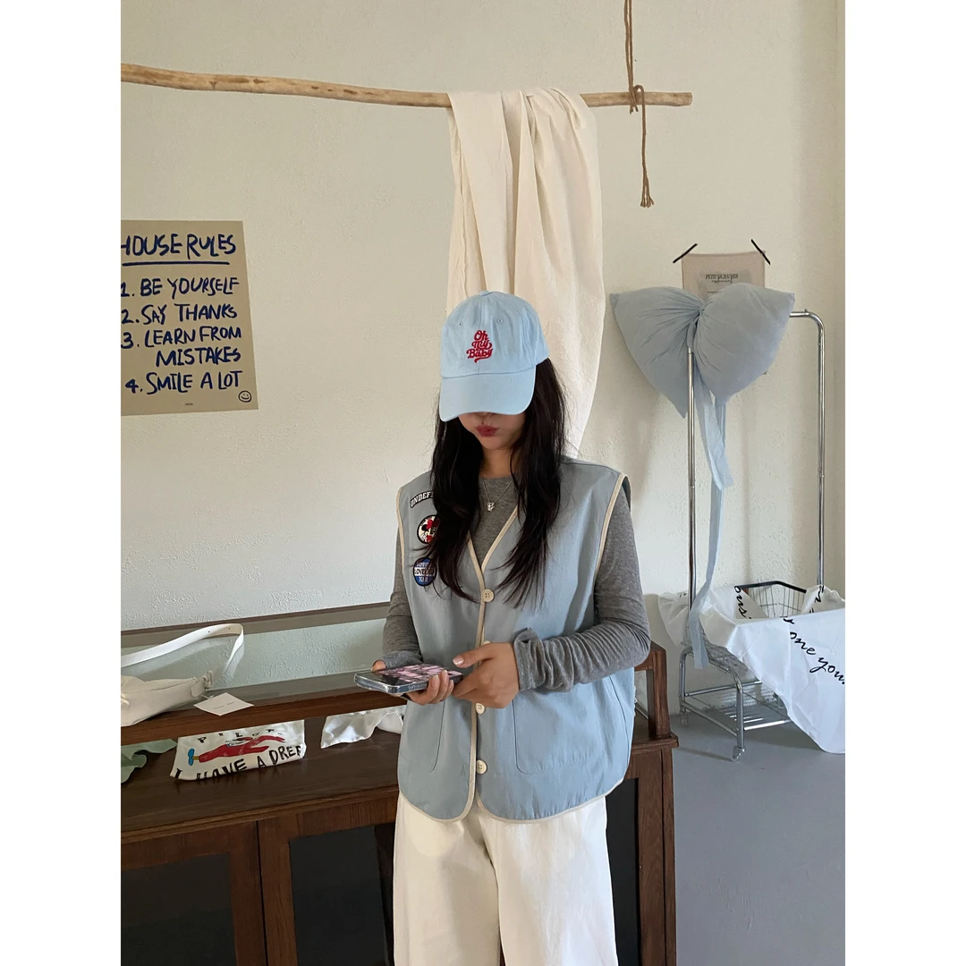 韩国代购.call my name米奇勋章马甲cw25080307