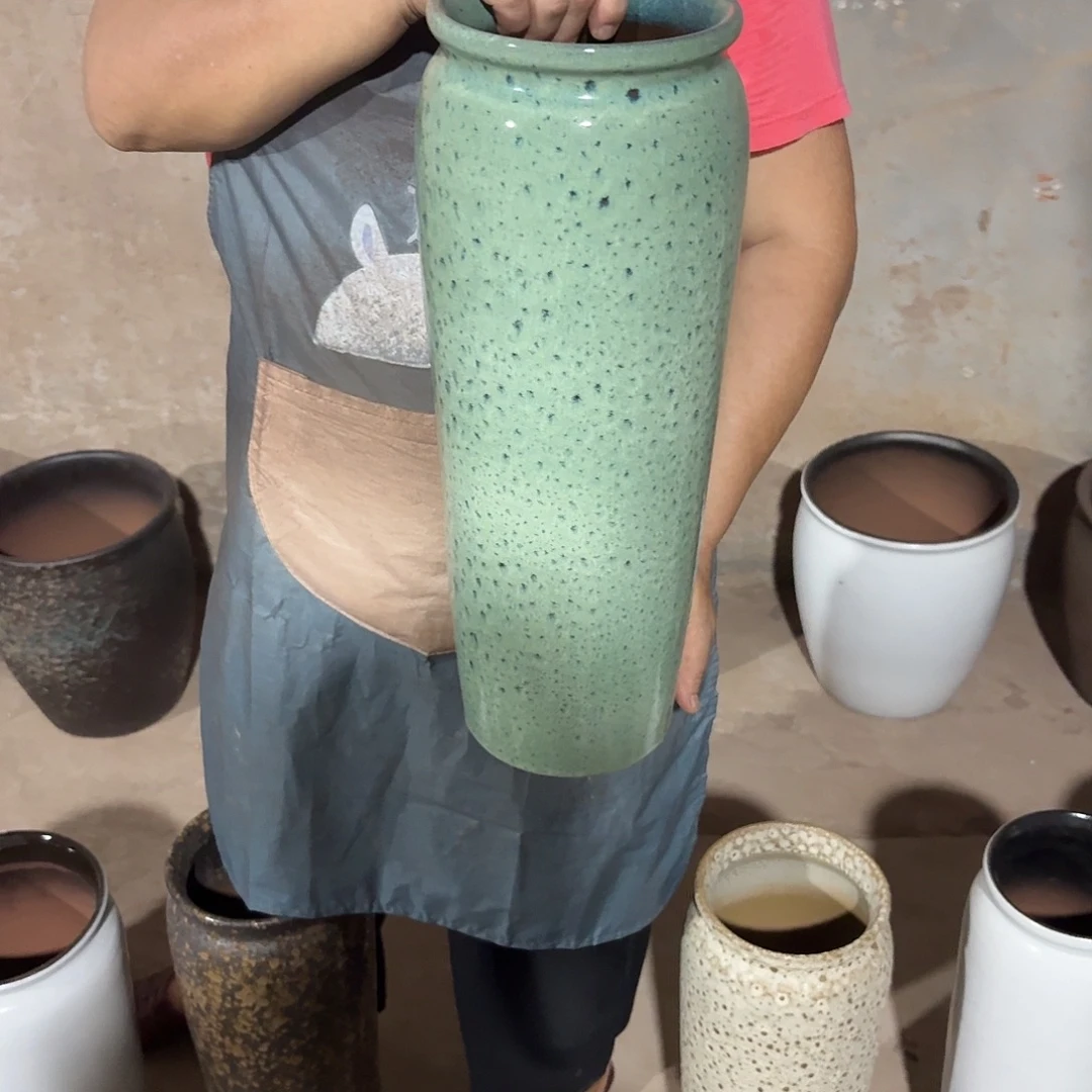 紫砂花盆口15高45一个