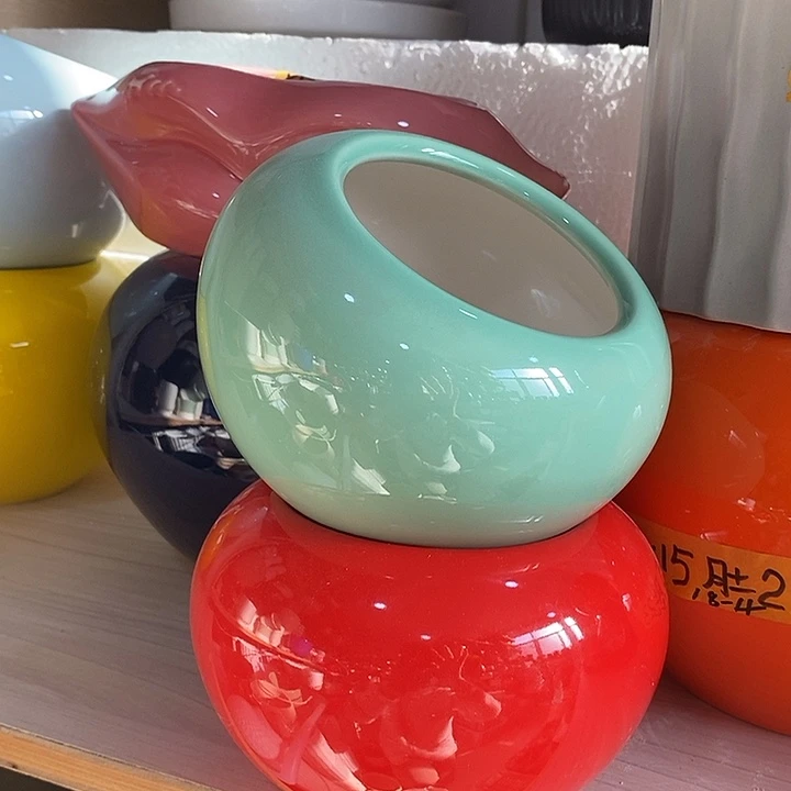 摆件陶凑单满12包邮发 好盆有孔外口 10外高11