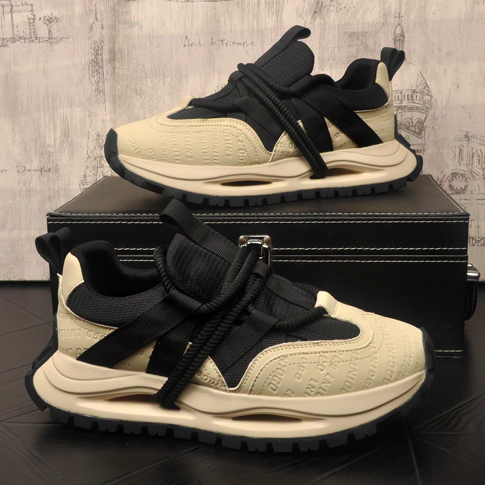 阿甘鞋男2025新款休闲鞋时尚舒适百搭运动鞋潮牌拼色老爹鞋男鞋子