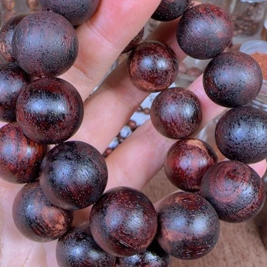 藤类降真香紫红油圆珠2.0虫蛀