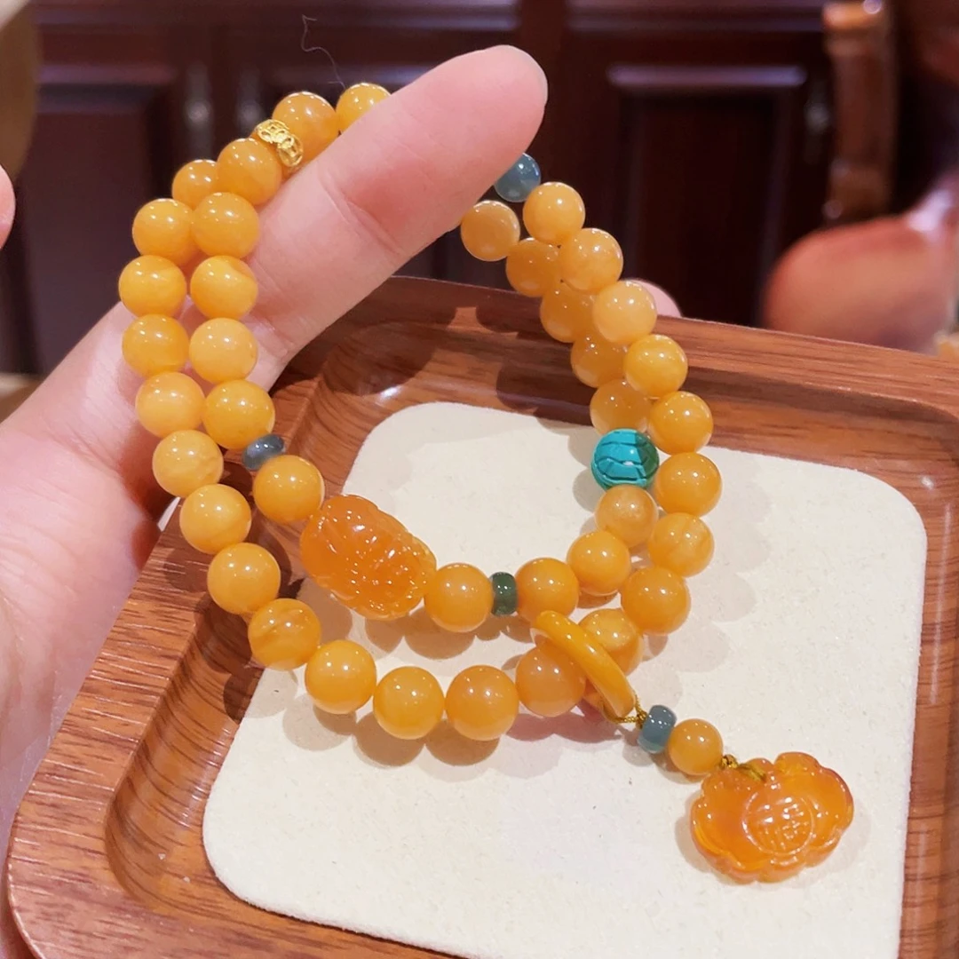 蜜蜡未镶嵌手串手串