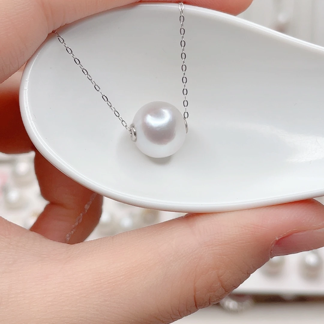 银S925镶嵌淡水珍珠吊坠(赠链)