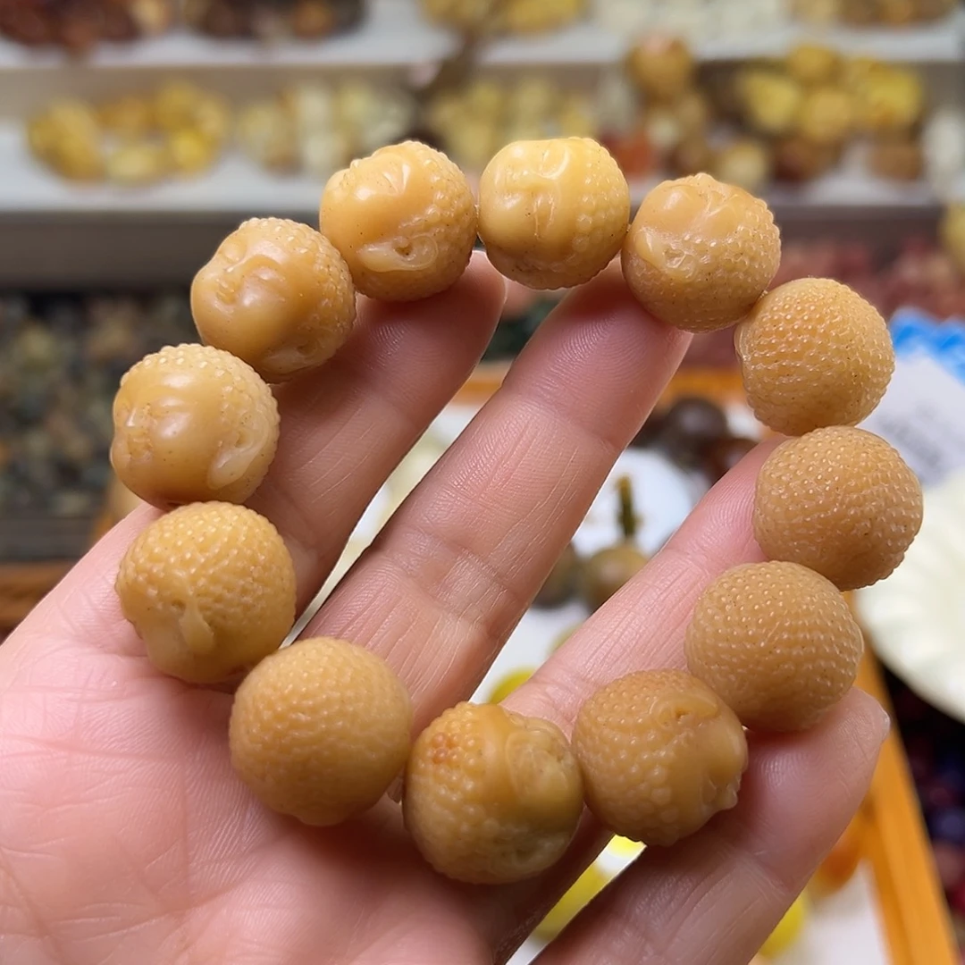 菩提根/象牙果吊坠瑕疵17佛头串一条