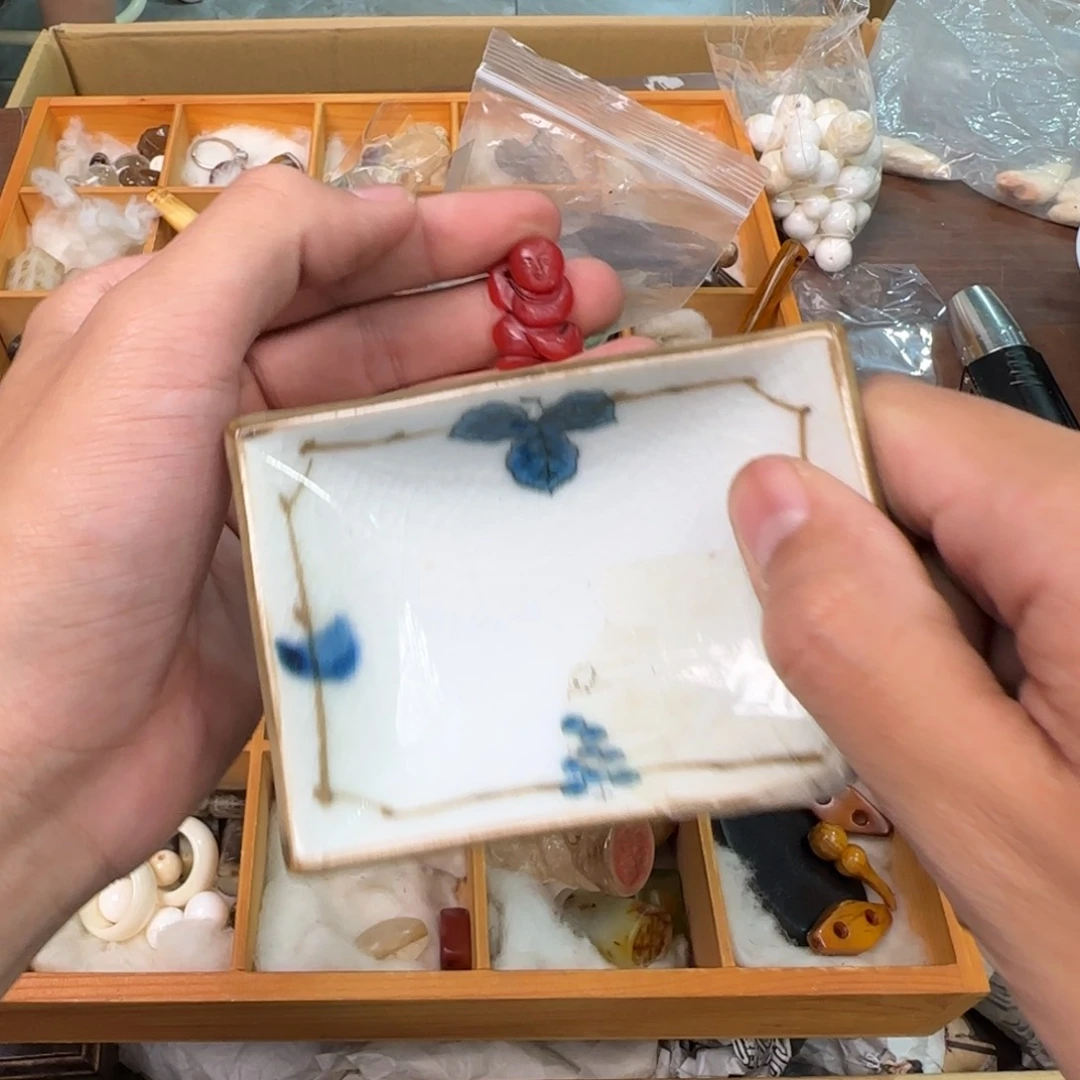 绿泥陶瓷孤品单件车里拍