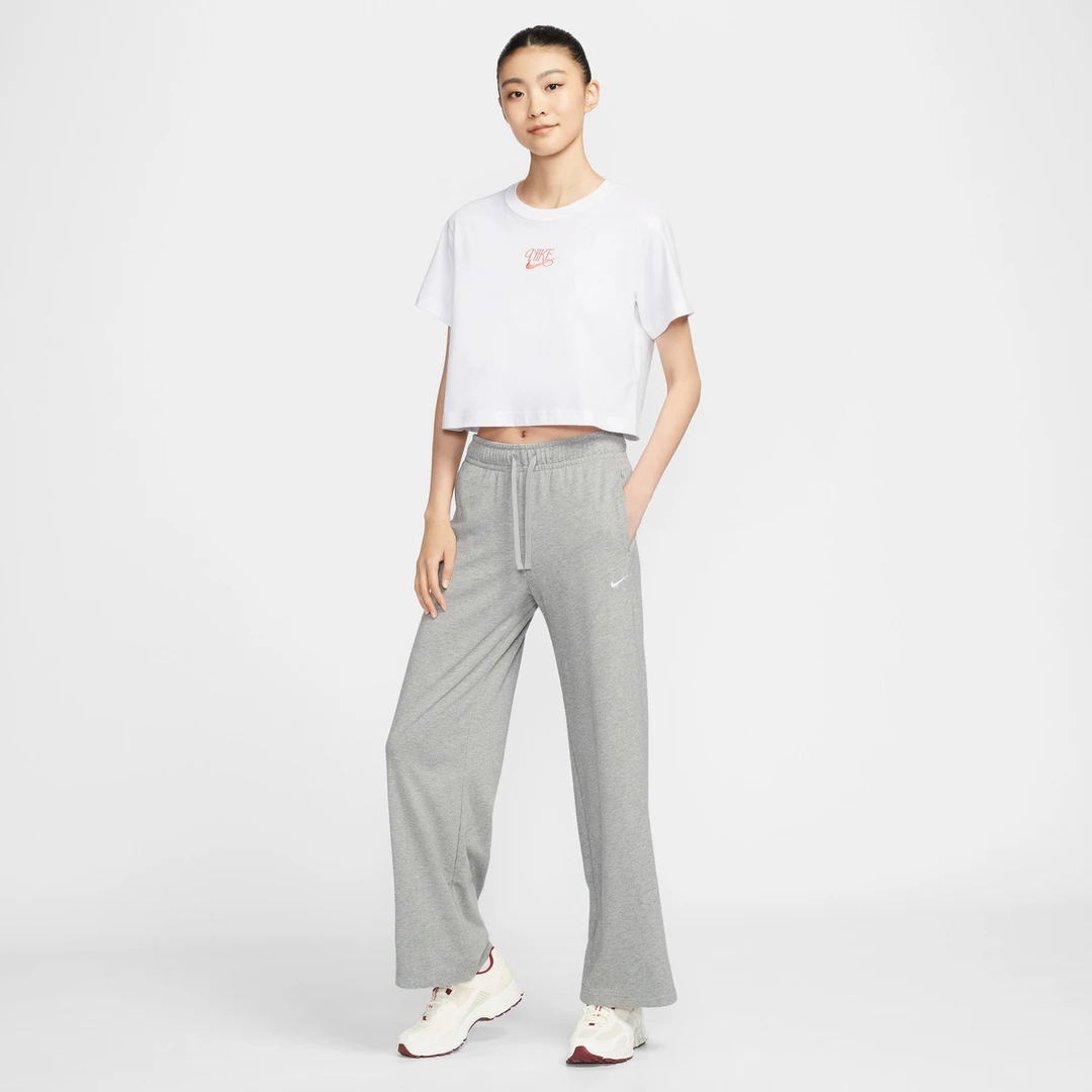 NIKE耐克2025女子 NSW FLC MR PANT WIDE GCEL针织长裤II1870-063